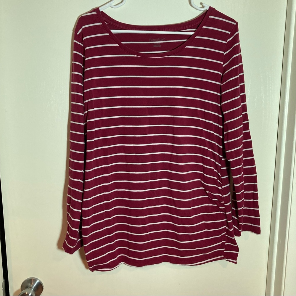 Bumpstart maternity striped‎ top XL